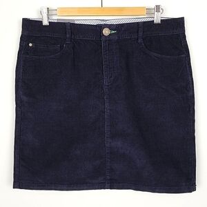 Tommy Hilfiger Women's Corduroy Mini Skirt Dark Navy Blue Size 12